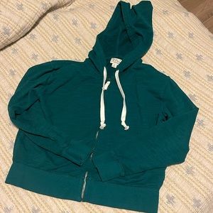 J Crew blue green zip up jacket sz S